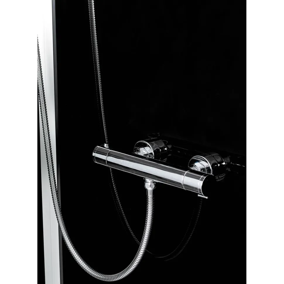 Suihkukaappi Noro Ocean 90C 900x900 mm musta lasi
