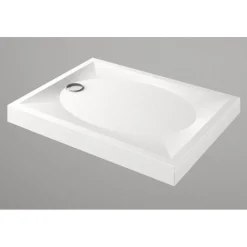 Suihkukulman allas Interia S0019-SET kivimassa 120x80cm valkoinen