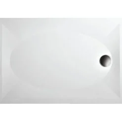 Suihkukulman allas Interia S0020-SET kivimassa 120x90cm valkoinen