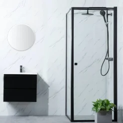 Suihkunurkka Bathlife Profil, 700-1000mm, musta, eri kokoja