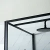 Suihkunurkka Bathlife Profil seinä 700 mm ovi 1000 mm musta kehys