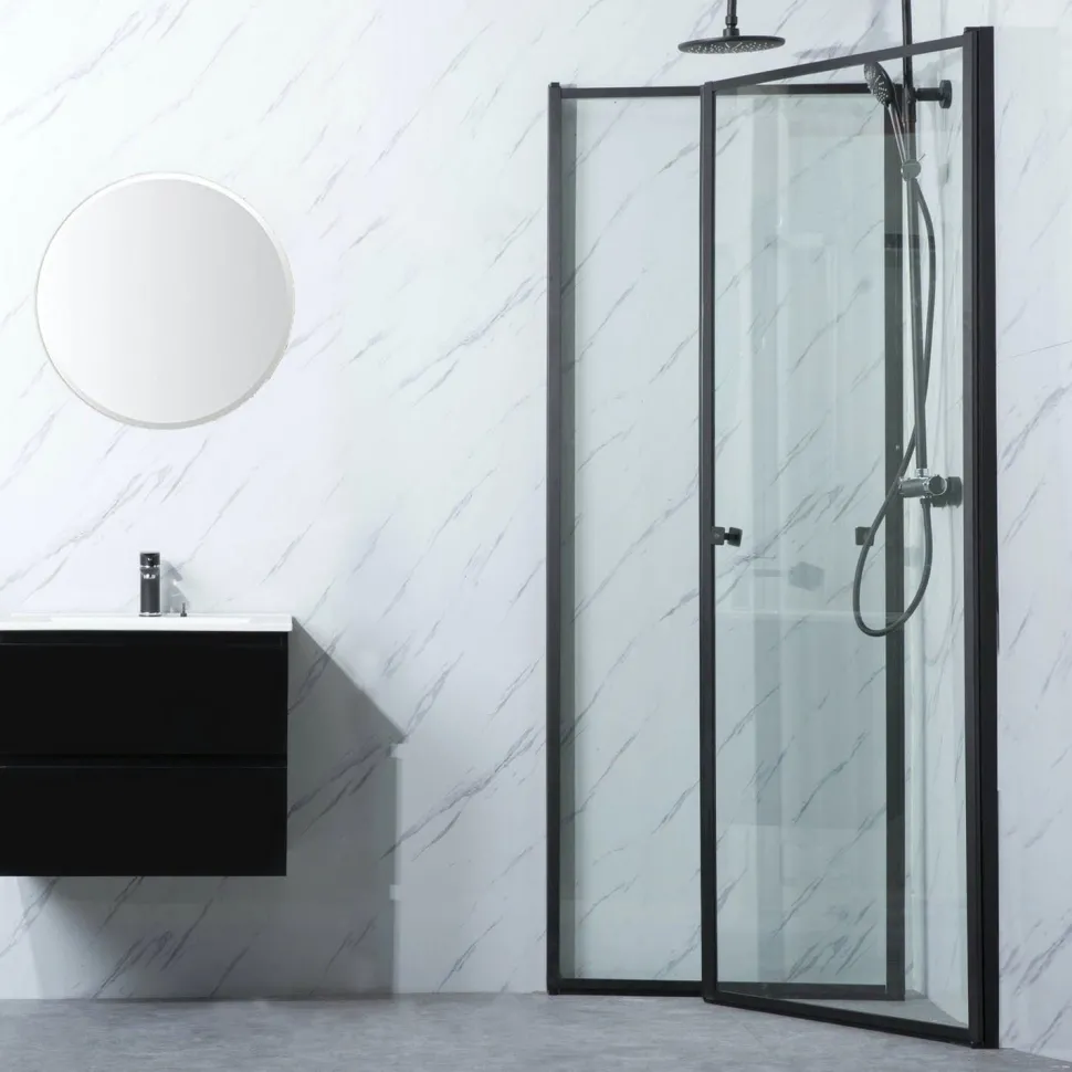Suihkunurkka Bathlife Profil 900x1000 mm kaksi ovea musta kehys