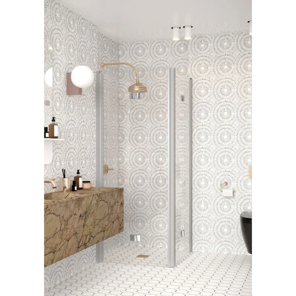 Suihkunurkka Hietakari Infinia 259 taittuvat ovet 80x90/90x80 cm harmaa profiili