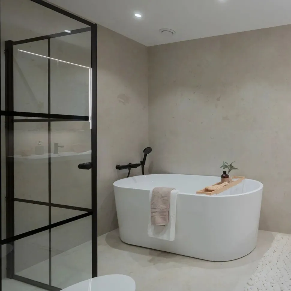 Suihkunurkka Sunwind Tiana Black, 900x900x1900mm, kaksi ovea, kirkas lasi, musta profiili