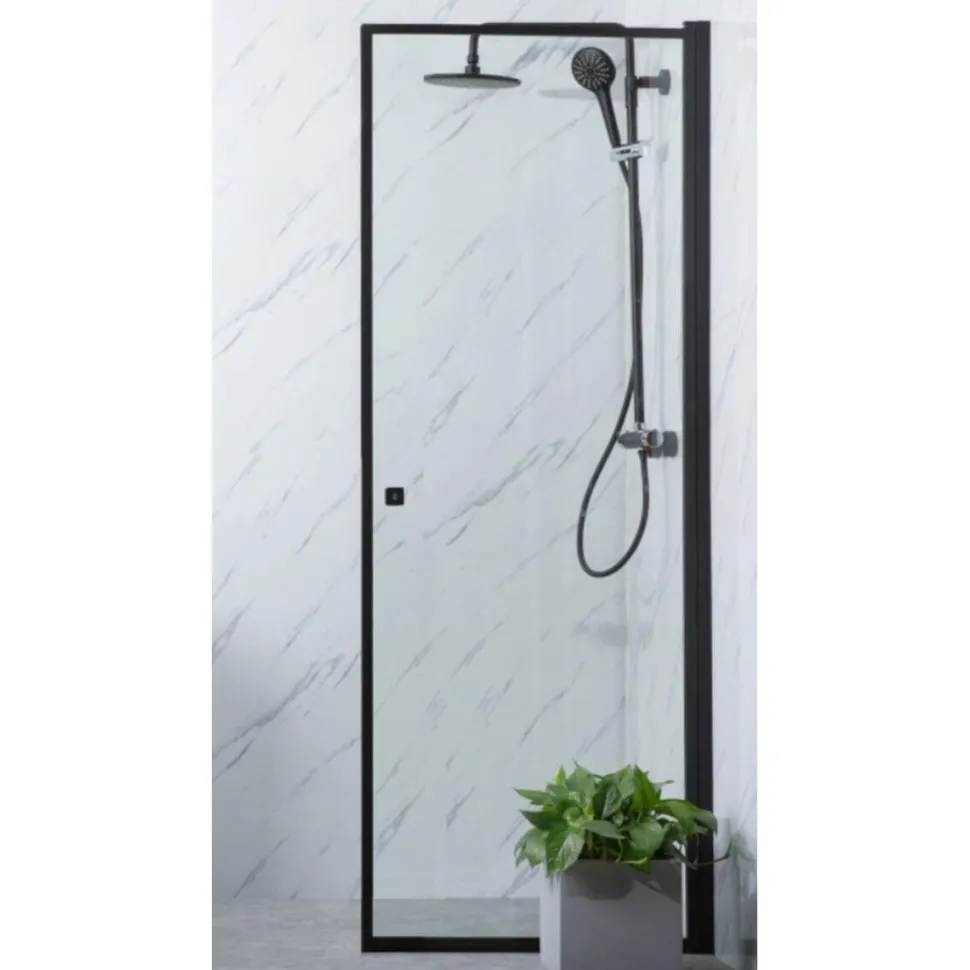 Suihkuovi Bathlife Profil 1000x2000 mm kirkas lasi musta