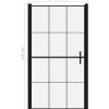 Suihkuovi karkaistu lasi 100x178cm musta
