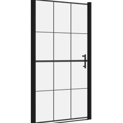 Suihkuovi karkaistu lasi 100x178cm musta