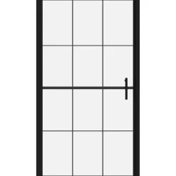 Suihkuovi karkaistu lasi 100x178cm musta