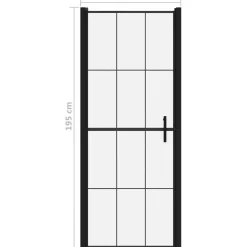 Suihkuovi karkaistu lasi 91x195cm musta