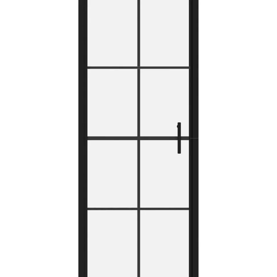 Suihkuovi karkaistu lasi 81x195 cm musta