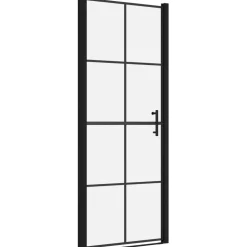 Suihkuovi karkaistu lasi 81x195 cm musta