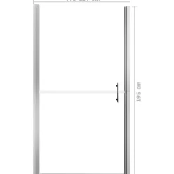 Suihkuovi karkaistu lasi 81x195 cm