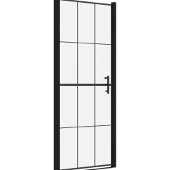 Suihkuovi karkaistu lasi 81x195cm musta