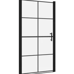 Suihkuovi karkaistu lasi 100x178 cm musta