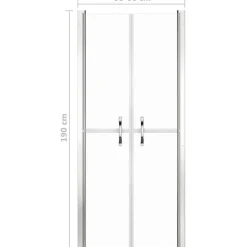 Suihkuovi kirkas ESG 96x190 cm