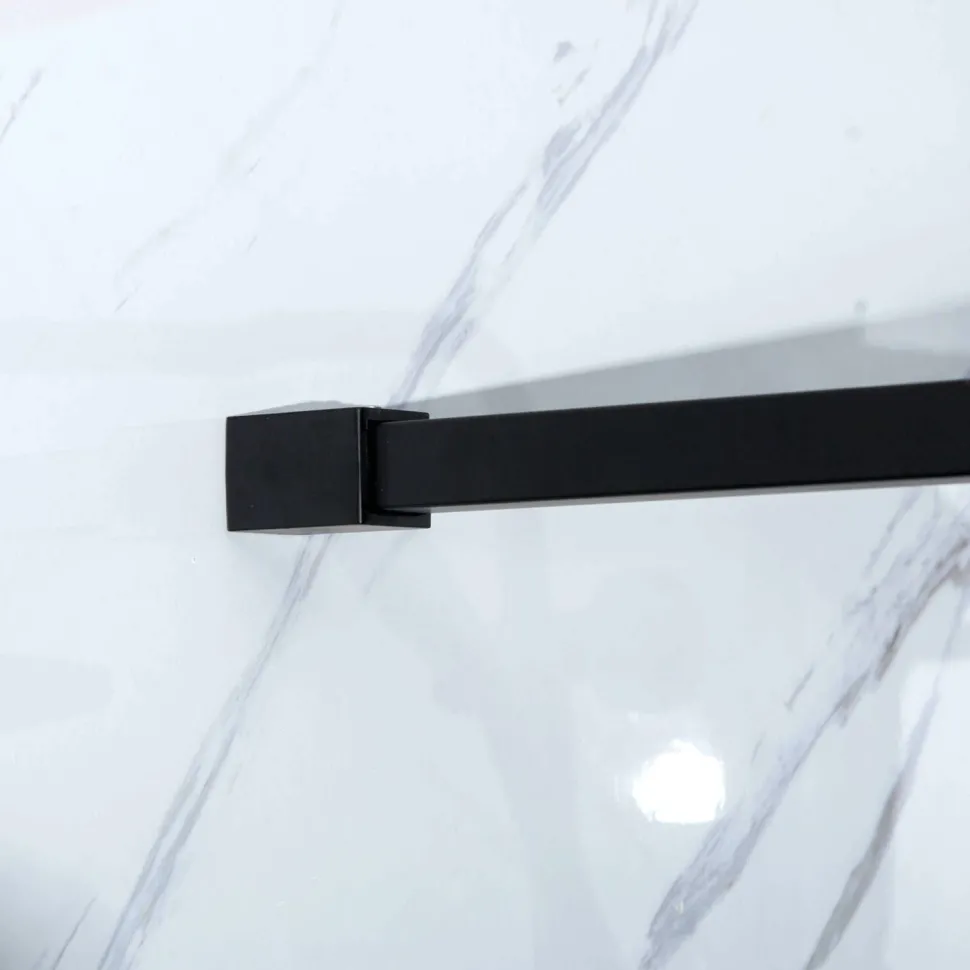 Suihkuseinä Bathlife Profil 800x2000 mm kirkas lasi musta