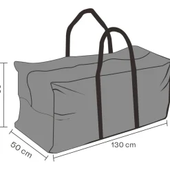 Suojakassi ulkokalusteiden pehmusteille Brafab, 130x50x60cm, vettä hylkivä, musta