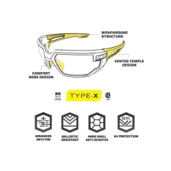 Suojalasit Mechanix Wear Type-X savulinssi