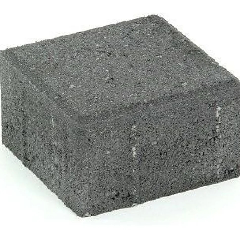 Suojatiekivi Rudus Kartanonoppa 80 138x138x80 mm sileä musta