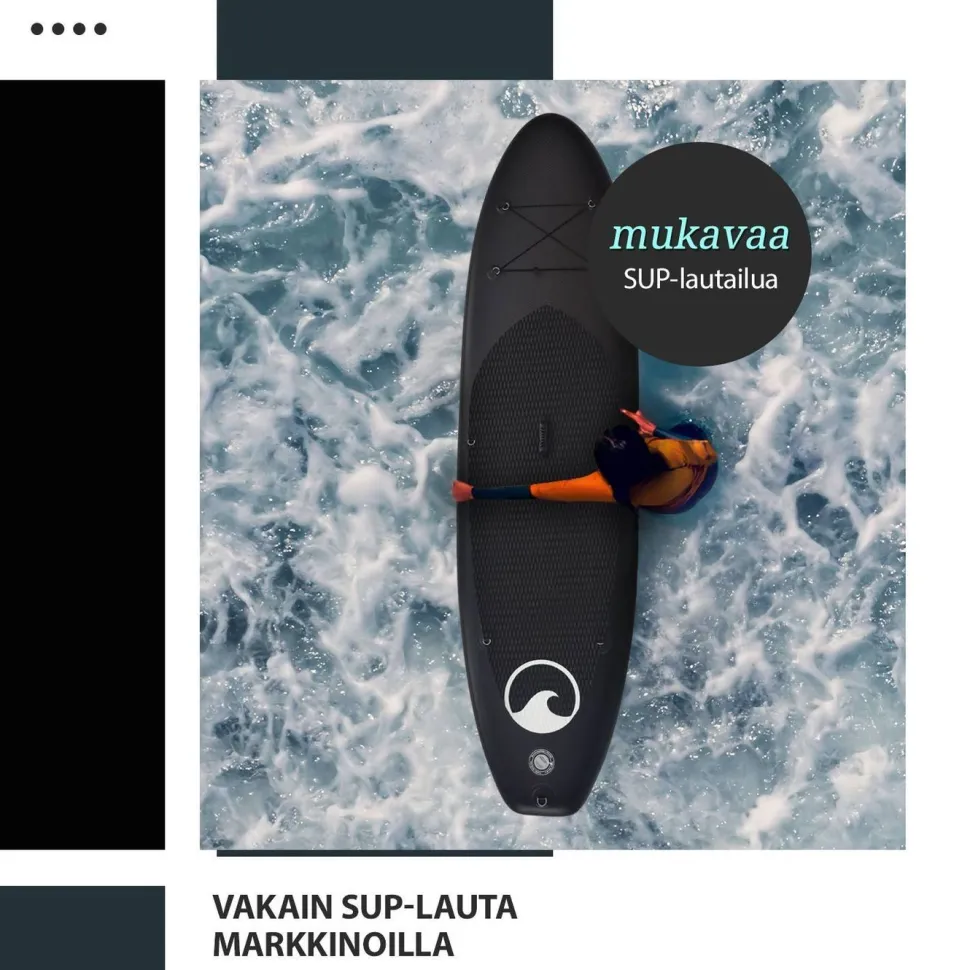 SUP-lautasetti Deep Sea Pro ilmatäytteinen 300 cm 15 PSI musta