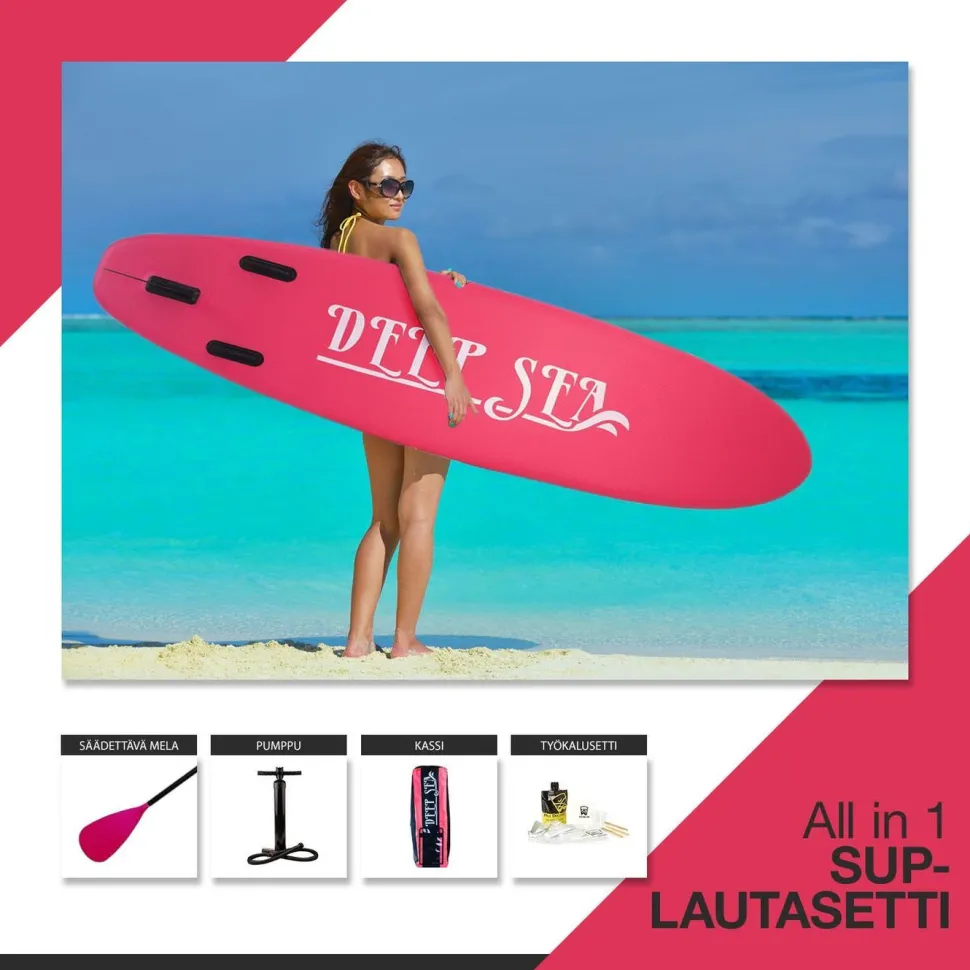 SUP-lautasetti Deep Sea Standard ilmatäytteinen 275 cm 15 PSI eri värejä