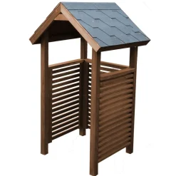 Suunnikas jätekatos 84x84 cm ruskea 240 l astialle