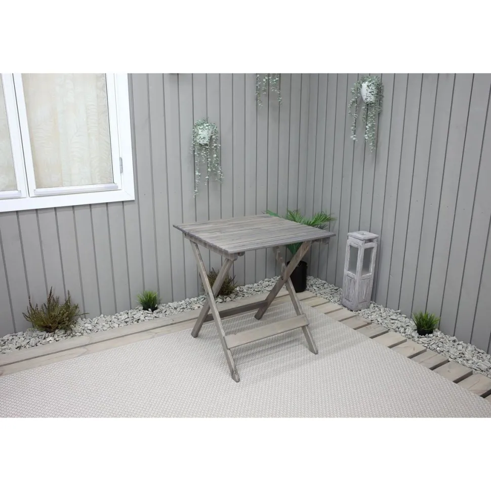 Taitettava puutarhapöytä Baltic Garden Wilma 65x65cm er värejä