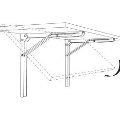 Taittokannake pöydälle Pisla 2kpl 560x580mm musta
