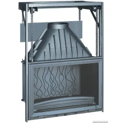 Takkasydän 700 Grande Vision, ylös avautuva luukku, 14 kW, harmaa/malmi, 162 kg