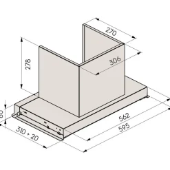 Talotuuletin Savo Piilo 60cm yläkaappiin upotettava rst