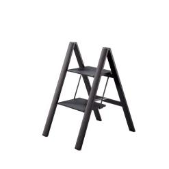 Taloustikas Hasegawa Lucano SlimStep, 2-askelmaa, alumiini, musta
