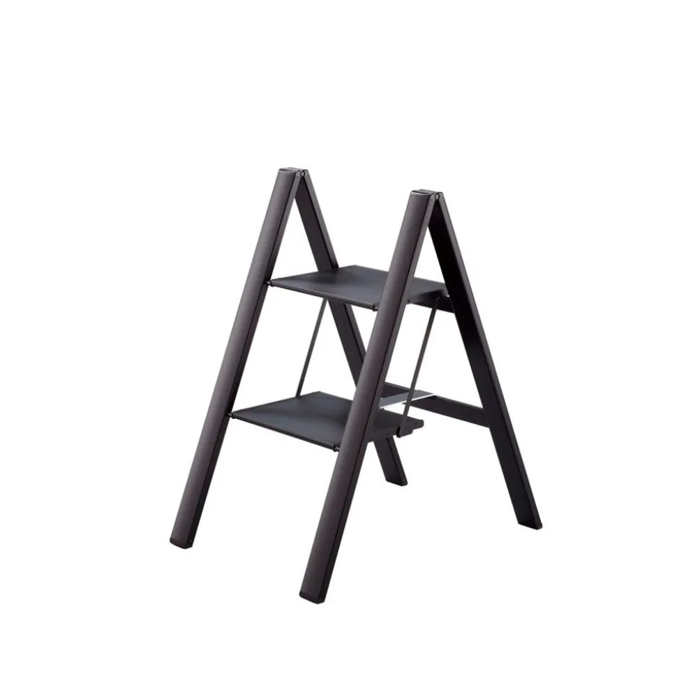 Taloustikas Hasegawa Lucano SlimStep, 2-askelmaa, alumiini, musta