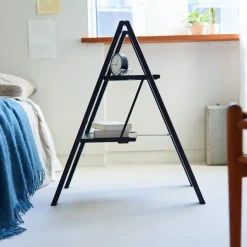 Taloustikas Hasegawa Lucano SlimStep, 2-askelmaa, alumiini, musta