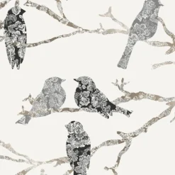 Tapetti Decor Maison Belle 5336-1, valkoinen/musta, non-woven