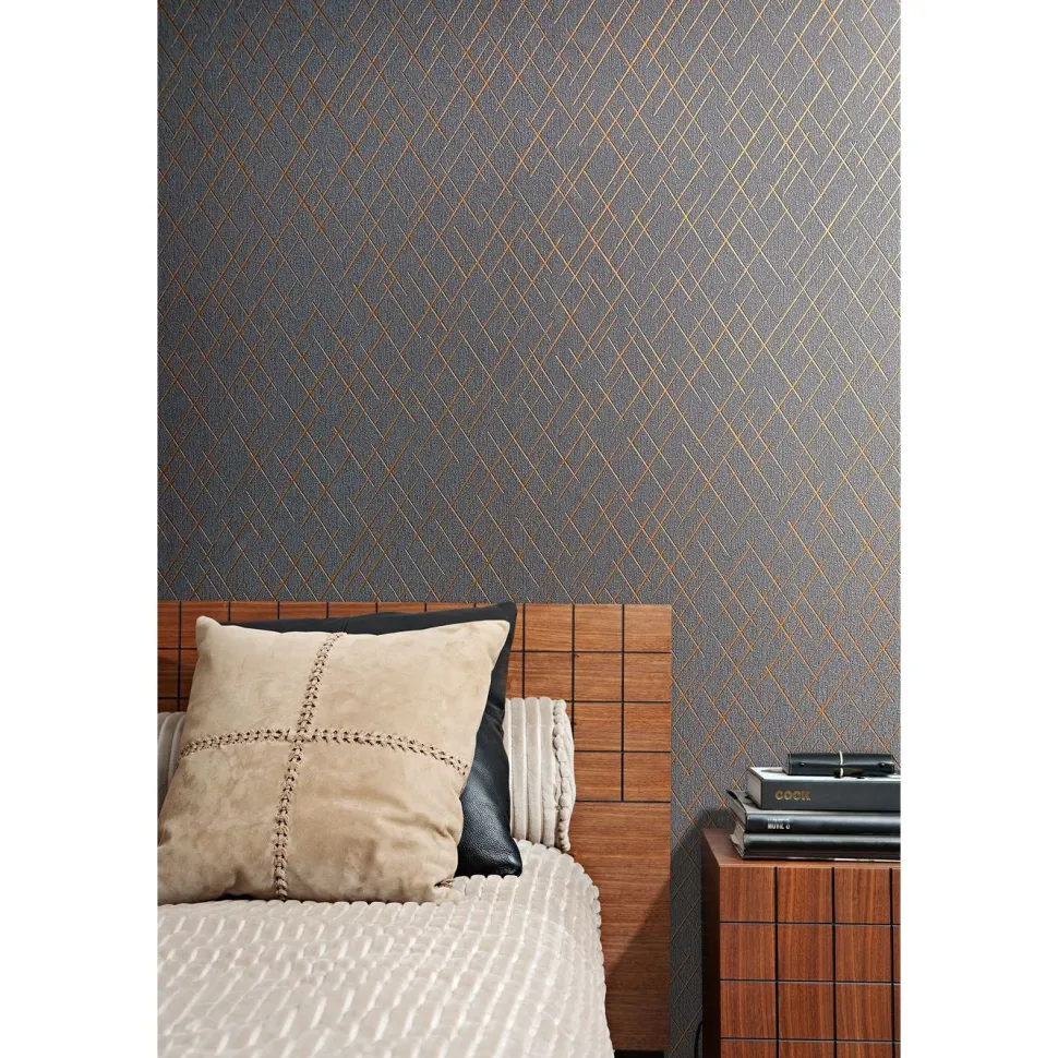 Tapetti Marburg Kylie, vinyylipinta, kiiltävä, viivat, graafinen/geometrinen, moderni