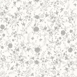 Tapetti Sandudd Ivana Helsinki Joshua Tree 5249-2, non-woven, maalaisromanttinen, valkoinen/harmaa