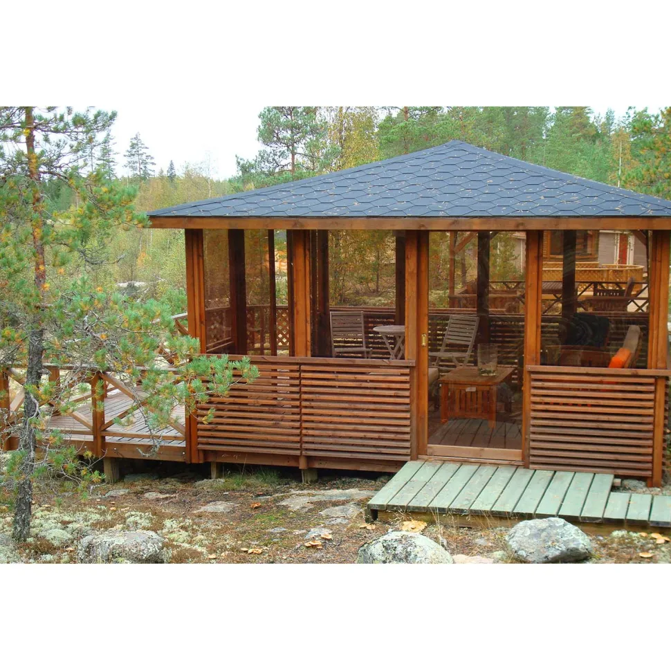 Terassielementti Ristikko aitakehykseen T06R ruskea