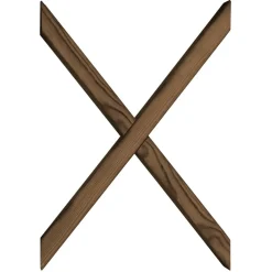 Terassielementti Ristikko puolikasaitaan T35R ruskea