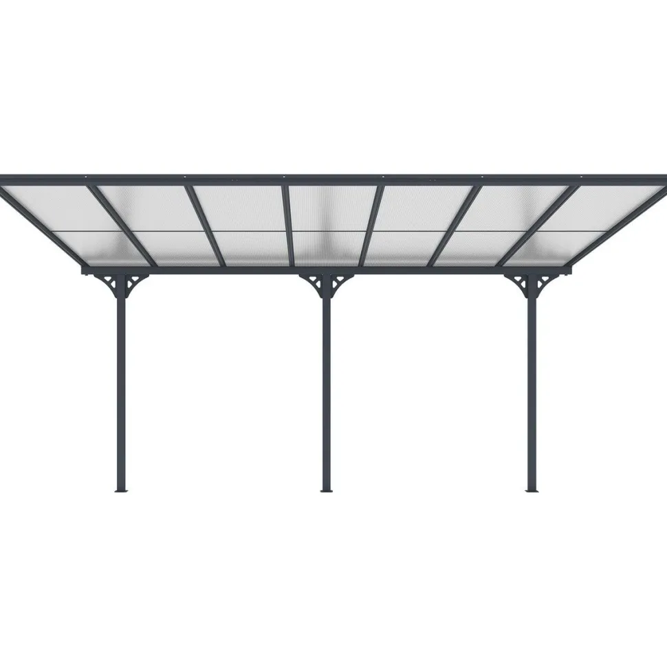 Terassikatos Fornorth, 435x300x225-270 cm, harmaa
