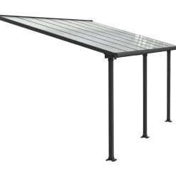 Terassikatos Palram-Canopia Olympia 3x4,25 m harmaa/kirkas