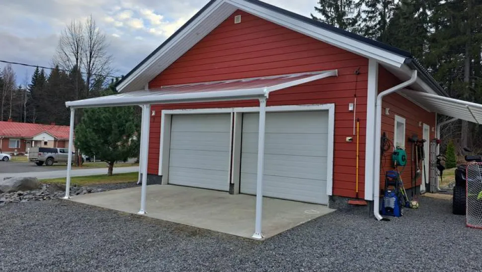 Terassikatos Palram-Canopia Feria 3 x 5,5 m valkoinen/kirkas
