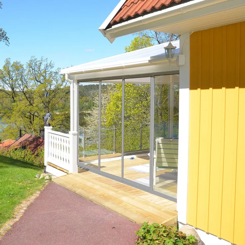Terassin liukuovi Landskap Stadig pidennetty kesäkausi 3 osaa eri kokoja ja värejä