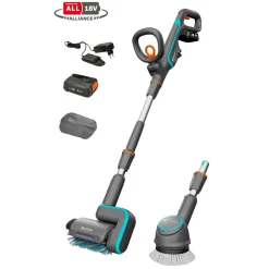 Terassipesuri Gardena AquaBrush Universal P4A 18V 2,5 Ah akulla + yleisharja
