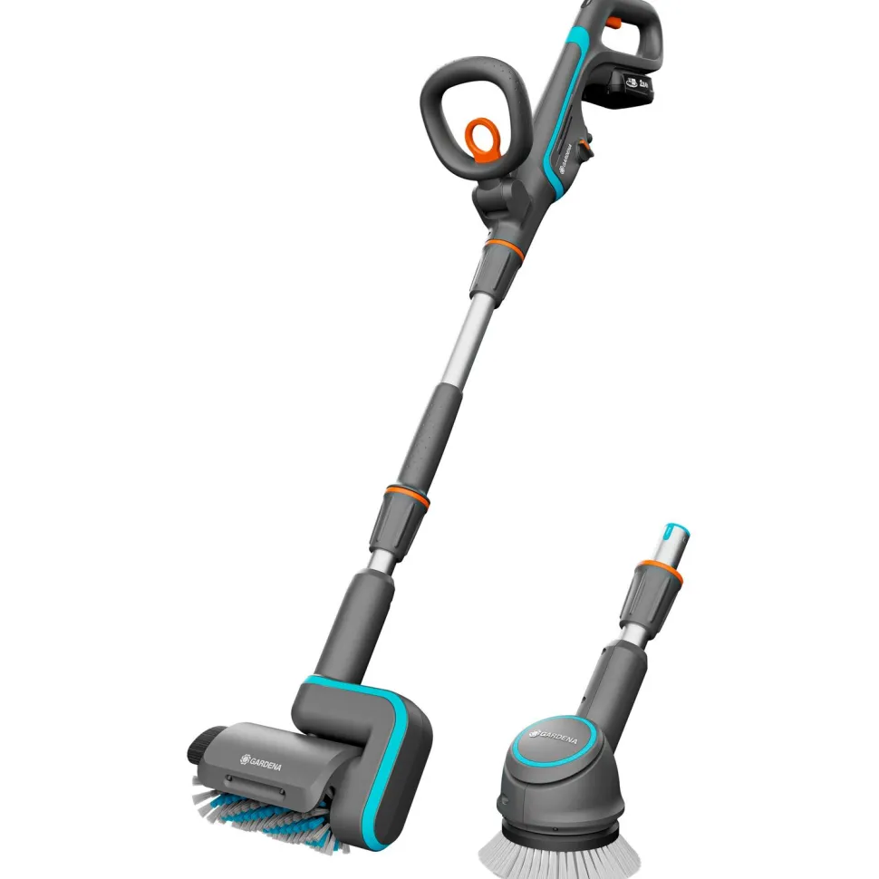 Terassipesuri Gardena AquaBrush Universal P4A 18V 2,5 Ah akulla + yleisharja