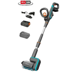 Terassipesuri Gardena AquaBrush Patio P4A 18V 2,5 Ah akulla