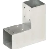 Tolppaliittimet 4kpl L-muoto galvanoitu metalli 71x71mm