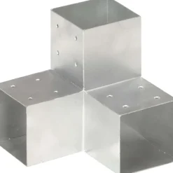 Tolppaliittimet 4kpl Y-muoto galvanoitu metalli 101x101mm