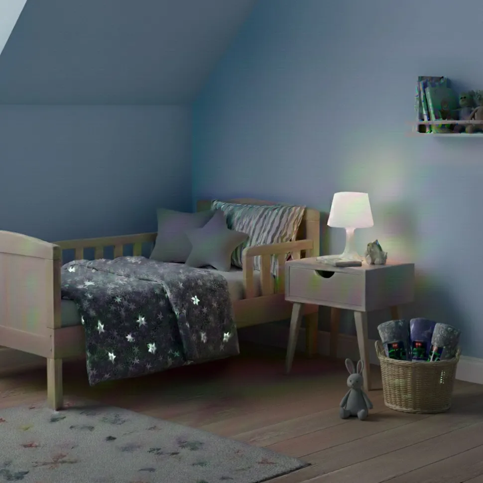 Torkkupeitto Home4You NIGHT LIGHT 150x200 cm, yksisarviset, violetti