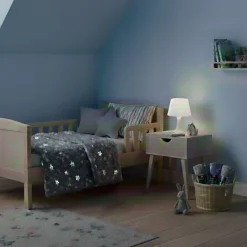 Torkkupeitto Home4You NIGHT LIGHT 150x200 cm, dinosaurukset, harmaa
