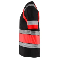 T-paita Blåkläder 3421 Highvis musta/huomiopunainen